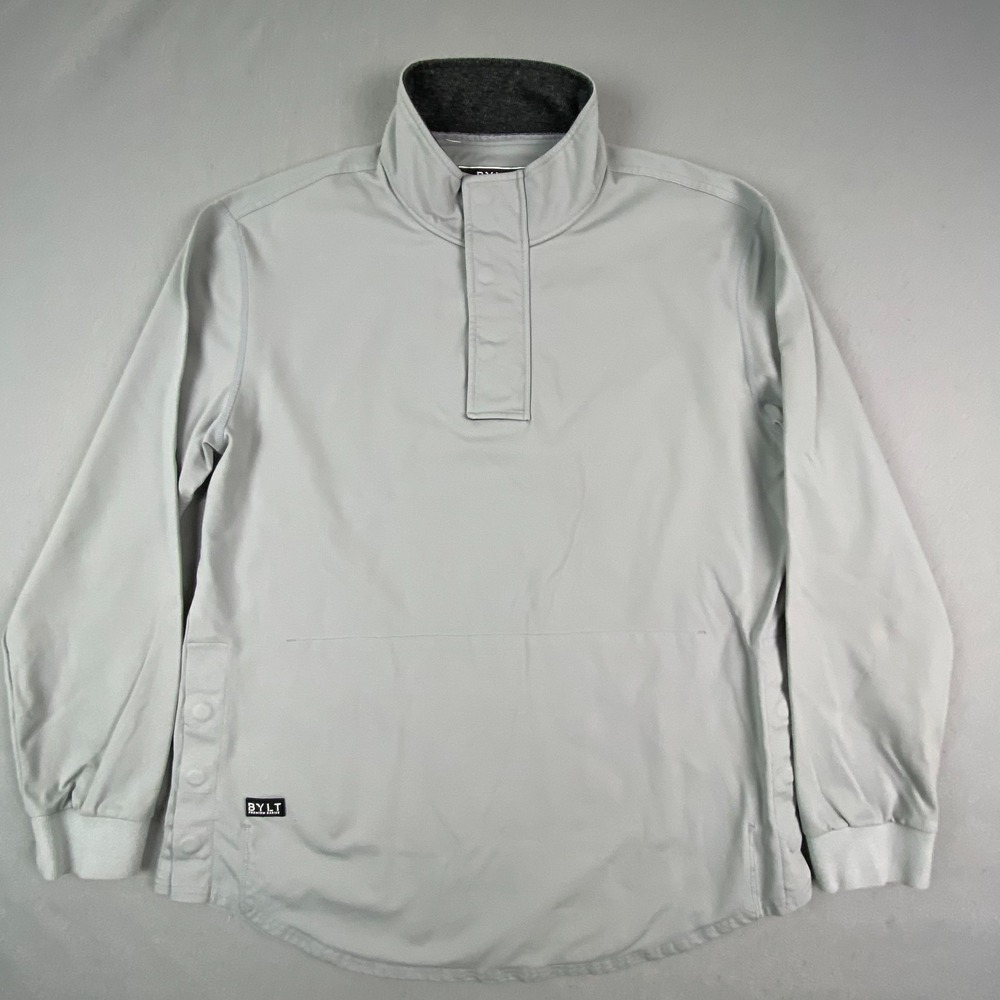 BYLT Elite+ Fairway Pullover Mens XL Gray Drop Cut 1/4 Zip Golf Top